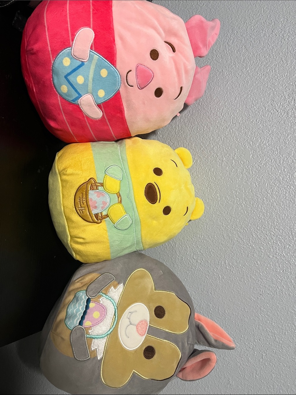 Squishmallow Easter Pooh, Piglet & Thumper Plush Trio